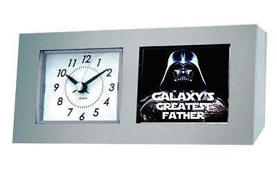Star Wars Darth Vader Galaxy's Greatest Dad Best #1 Fathers Day Desk Table Clock