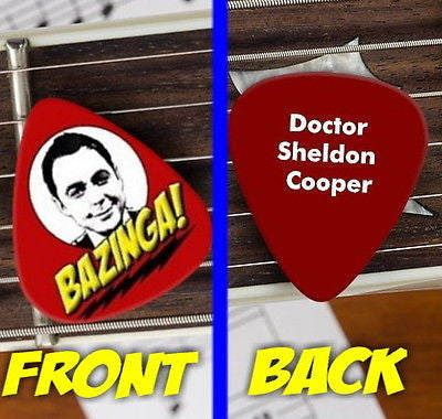 The Big Bang Theory Sheldon Cooper Bazinga Guitar Pick Promo