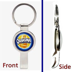 Organgina Fruit Juice Pennant or Keychain silver tone secret bottle opener , Other - n/a, Final Score Products
