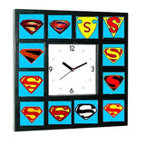 Superman Man of Steel Chest Emblem logo S history Clock , Watches & Clocks - n/a, Final Score Products
