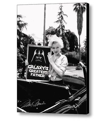 Framed Marilyn Monroe Star Wars Darth Vader Galaxys Greatest Father Dad