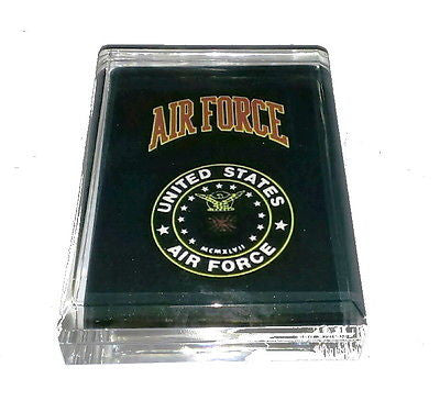 USAF Air Force Acrylic Executive Display Piece or Desk Top Paperweight