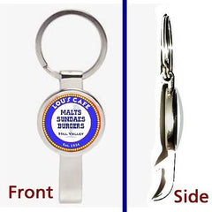 Back To The Future Prop Lou's Cafe Pendant Keychain secret bottle opener , Keyrings - n/a, Final Score Products
