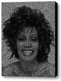 Abstract Whitney Houston Word Mosaic INCREDIBLE Framed 9X11 Limited Edition , Houston, Whitney - n/a, Final Score Products
