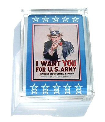 Acrylic Uncle Sam I Want You Executive Paperweight