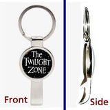 The Twilight Zone Pendant or Keychain silver tone secret bottle opener , Keyrings - n/a, Final Score Products
