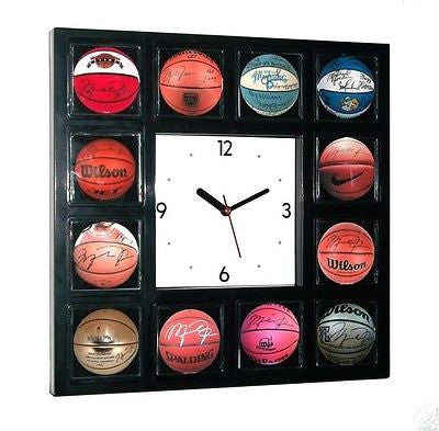 Michael Jordan signed basketball Clock w/12 pictures