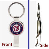 Washington Nationals Pennant or Keychain silver tone secret bottle opener , Baseball-MLB - n/a, Final Score Products
