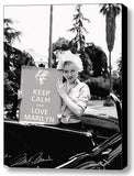 Framed Love Marilyn Monroe KEEP CALM signed 9X11 inch Art Print w/COA , Photographs - n/a, Final Score Products
