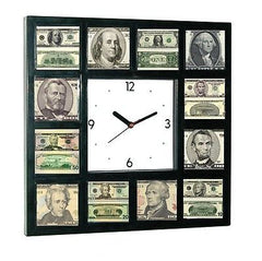 USD 100 50 20 10 5 1 Dollar Bill front and back Money Clock sales man cave , Other - n/a, Final Score Products
