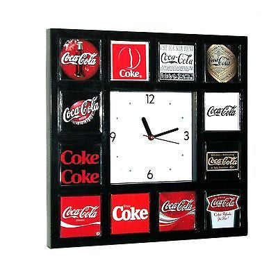 History of Coke Coca-Cola drink soda pop sign logo classic wall or desk clock