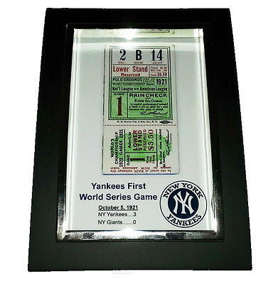 New York Yankees First World Series Game Ticket Framed Art Print Memorabilia