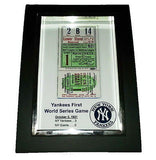 New York Yankees First World Series Game Ticket Framed Art Print Memorabilia , Prints - n/a, Final Score Products
