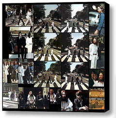 The Beatles Abbey Road photo shoot 8 X 8 inch framed print