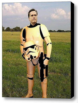 Framed Star Wars Stormtrooper Mitt Romney 9X11 inch Limited Edition Art Print , Presidential Candidates - n/a, Final Score Products
