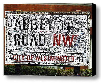 Framed The Beatles Abbey Road Street Sign 9X11 inch , Photos - n/a, Final Score Products
