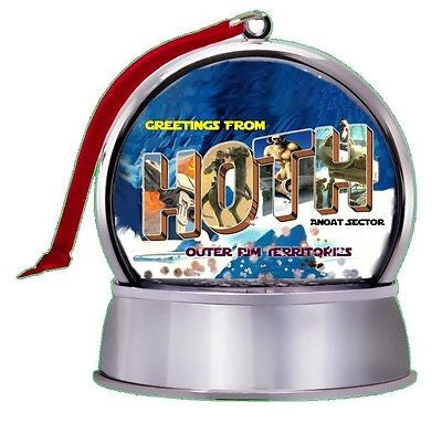 Star Wars Greeting From Hoth Souvenir SnowGlobe Magnet Holiday Tree Ornament , Empire Strikes Back - n/a, Final Score Products
