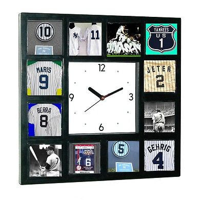 New York NY Yankees Greatest Jersey Clock 12 pictures of HOF players