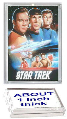 Star Trek TOS cast Kirk Spock Acrylic Executive Display Piece r Desk Paperweight