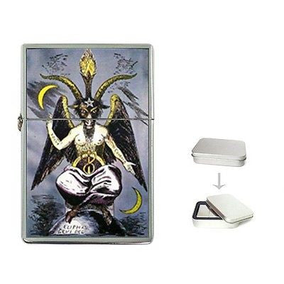 Baphomet Lighter and Tin with COA, new never used