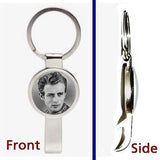 James Dean Pendant or Keychain silver tone secret bottle opener , Other - n/a, Final Score Products
