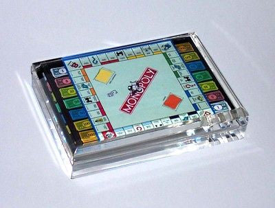 Monopoly Board and Money Acrylic Executive Desk Top Paperweight