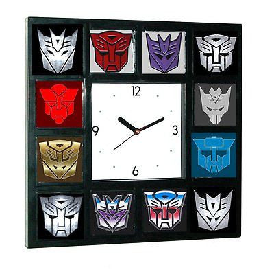 History of Transformers Decepticon and Autobot Clock with 12 pictures , Transformers & Robots - n/a, Final Score Products
