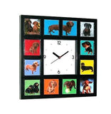 Dachshund Weiner Dog Clock with 11 pictures puppy adult , Dachshund - n/a, Final Score Products
