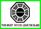 Official LOST TV show Dharma Warning Fridge Magnet big 2.5 X 3.5 inches , Fridge Magnets - n/a, Final Score Products

