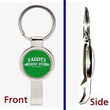 2015 Super Bowl Champion New England Patriots Pennant or Keychain silver tone secret bottle opener , Keyrings - n/a, Final Score Products
