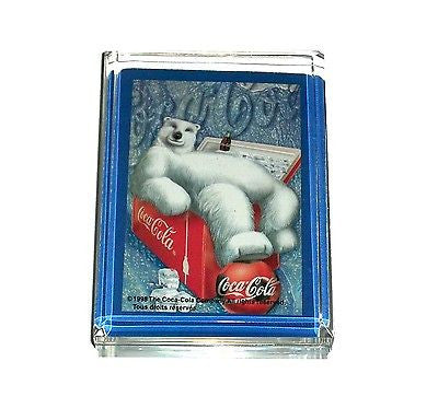 Coke Coca-Cola Polar Bear Acrylic Desk Top Paperweight , Other - Coca-Cola, Final Score Products
