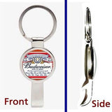 classic Budweiser Beer retro Pendant  Keychain silver tone secret bottle opener , Other - n/a, Final Score Products

