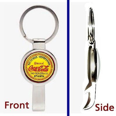 classic vintage Coke Coca-Cola Pendant or Keychain silver secret bottle opener , Openers - n/a, Final Score Products
