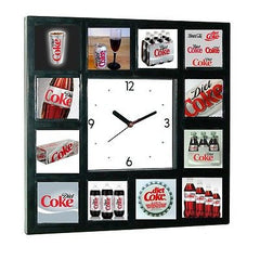 Diet Coke Can Bottle Diner Sign clock with 12 pics , Clocks & Radios - n/a, Final Score Products
