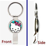 Hello Kitty Pennant or Keychain silver tone secret bottle opener , Hello Kitty - n/a, Final Score Products
