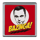 BAZINGA The Big Bang Theory Sheldon Cooper Coaster 4 X 4 inches , Mugs & Coasters - n/a, Final Score Products
