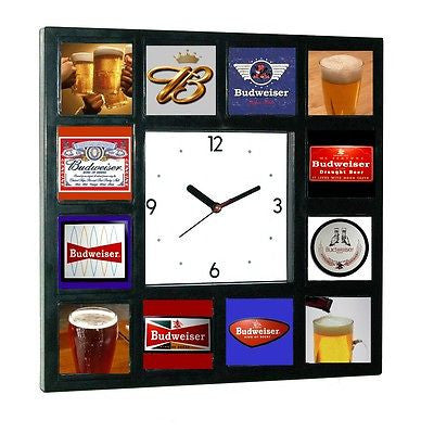 History of Budweiser beer with 3d 1/1 images Clock with 12 pictures