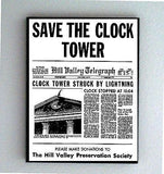 Marty McFly hand out Back To The Future SAVE CLOCK TOWER framed prop display , Reproductions - n/a, Final Score Products
