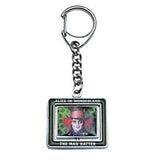 Disney Alice in Wonderland Johnny Depp Mad Hatter White Rabbit Spinner Key Chain , Keyrings - n/a, Final Score Products
