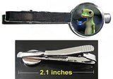 Geico Gecko Lizard with coffee Tie Clip Clasp Bar Slide Silver Metal Shiny , Other - n/a, Final Score Products
