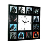 Faces of Darth Vader Star Wars Clock with 12 images some with Light Sabre , Darth Vader - n/a, Final Score Products
