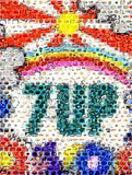 Amazing Peter Max 7-UP FOOD Montage retro 1960s w/COA , 7 UP - 7-up, Final Score Products
