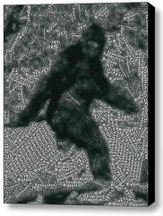 Bigfoot Yeti Sasquatch Word Mosaic WILD Framed 9X11 Limited Edition Art w/COA , Other - n/a, Final Score Products
