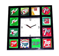 History of 7-UP UnCola soda pop Clock with 12 classic images Un Cola , 7 UP - n/a, Final Score Products
