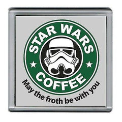 Star Wars Stormtrooper Parody Starbucks Coffee mug Coaster 4 X 4 inches , Stormtroopers - n/a, Final Score Products

