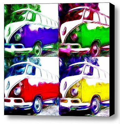 Framed VW Bus Van Volkswagen 8X8 inch Limited Edition Art Print w/COA