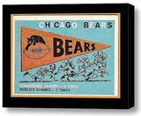 Framed Chicago Bears retro 1959 Fleer Pennant 9X11 in Print Man Cave Game Room , Football-NFL - n/a, Final Score Products
