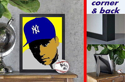 New York Yankees Derek Jeter Canvas Premium Framed Print LIMITED EDITION w/ COA