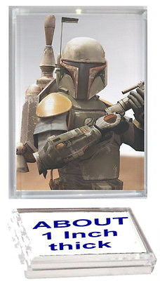 Star Wars Boba Fett Acrylic Executive Display Piece or Desk Top Paperweight