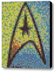 Framed 9X11 inch Star Trek Emblem Mosaic Limited Edition Art Print w/ signed COA , Other - n/a, Final Score Products
